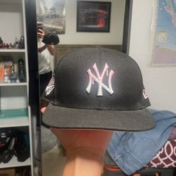 Era York Yankees Pink Drip 59fifty Fitted Hat 