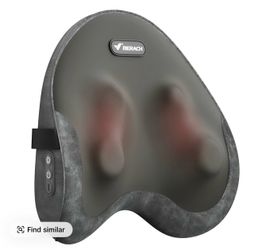 Brand New— Cordless Portable Heated Back and Neck Massage Deep Tissue Massage Pillow for Chair Car