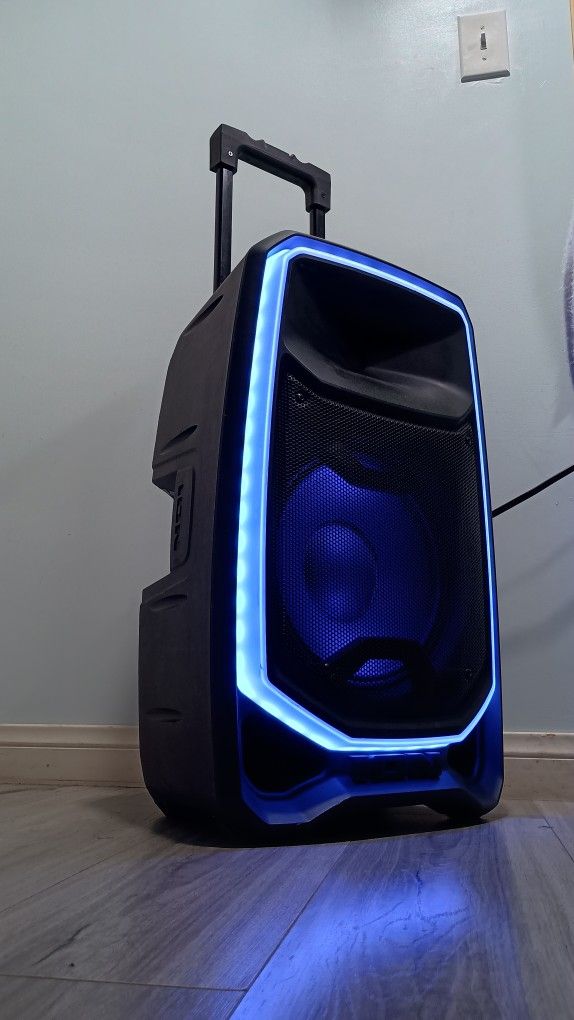 Speaker Bluetooth, High-Power 650-Watts,  Wireless Ultimate Bass, Integrated Mixer -Glow Lights, Great For Karaoke