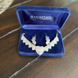 Montana Silversmiths Heart Necklace and Earrings