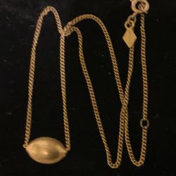 Sarah Cov Necklace With Football Shaped Pendant 