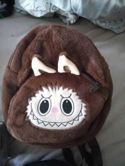 Brown Plush LABUBU Character Backpack