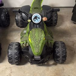 Kids ATV 4 Wheeler - Green Dinosaur Style