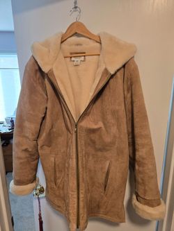 Suede Zip-Up Winter Coat