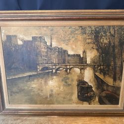 Michel de Gallard Paris Oil Canvas 1964 Signed 32x26" 