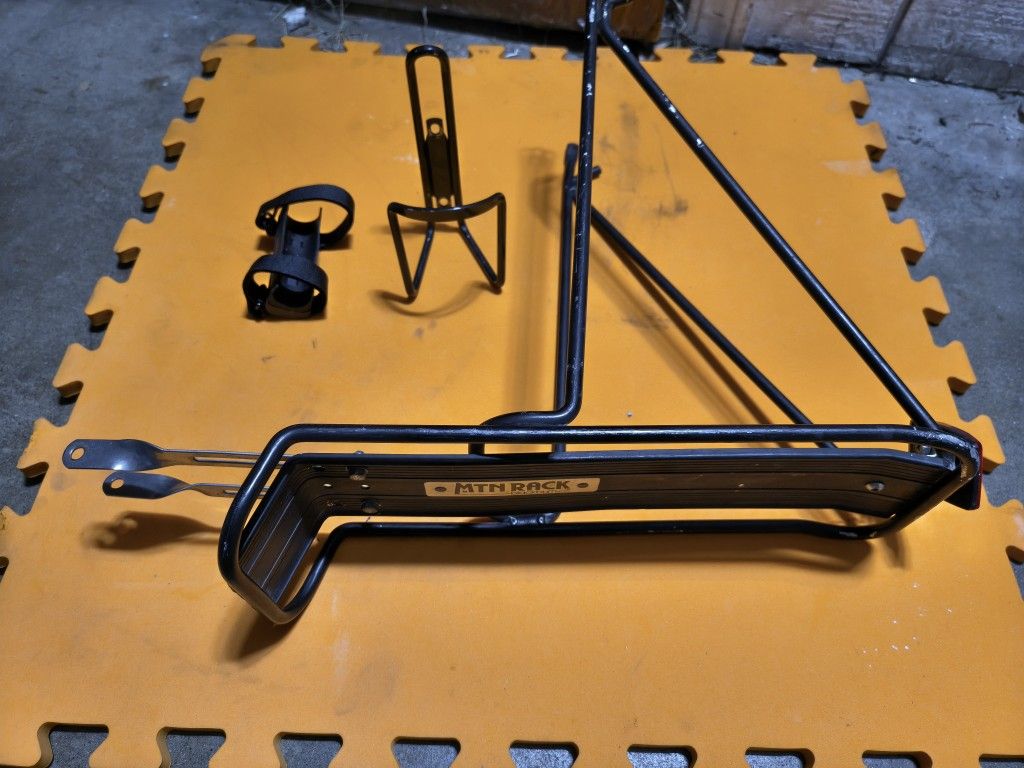 Bike Rack, Bottle Holder, Bike Pump Holder. 3-item Bundle.