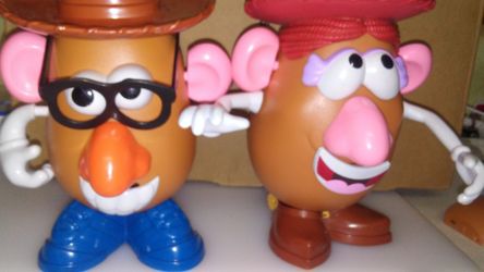 COLLECTORS TOY STORY MR & MRS POTATO HEADS (JESSIE, ANDY, BUZZ LIGHTYEAR)