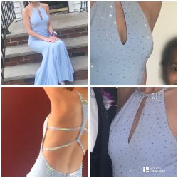 Prom beautiful blue dress/gown (size 2)