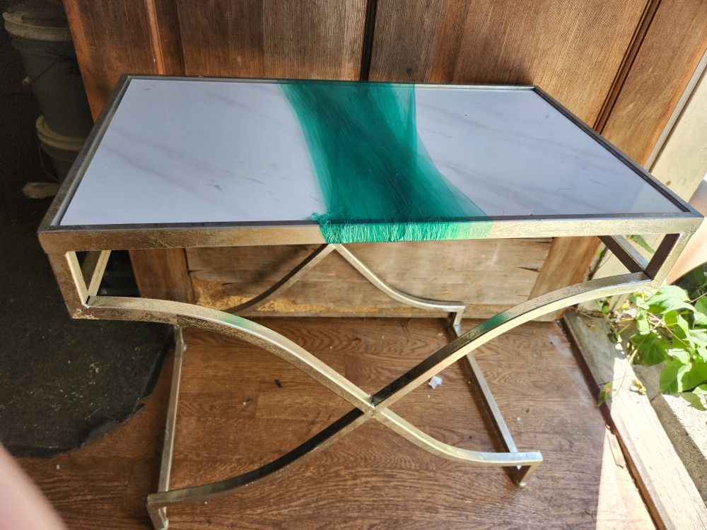 Accent Table With Stone (Marble?)