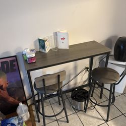 Wayfair Bar stools and table 