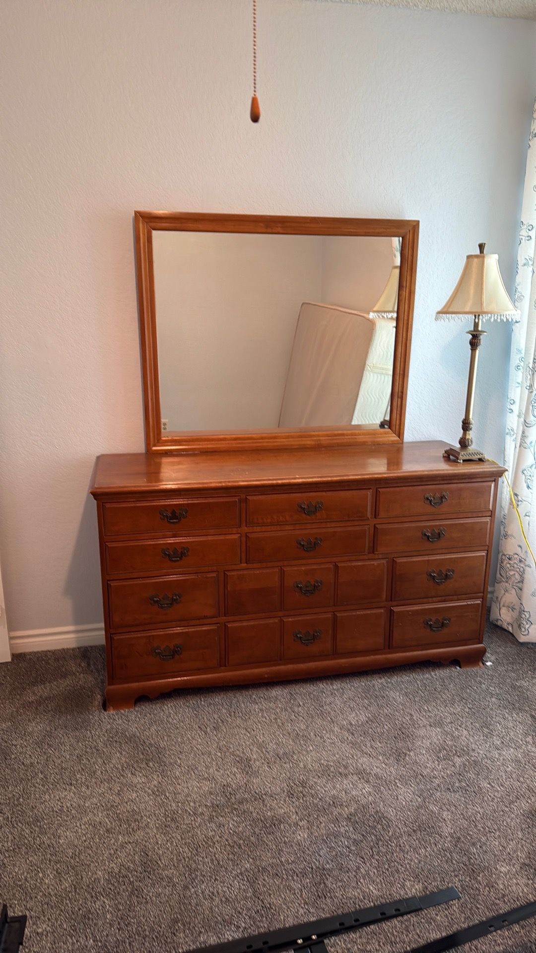dresser and mirror