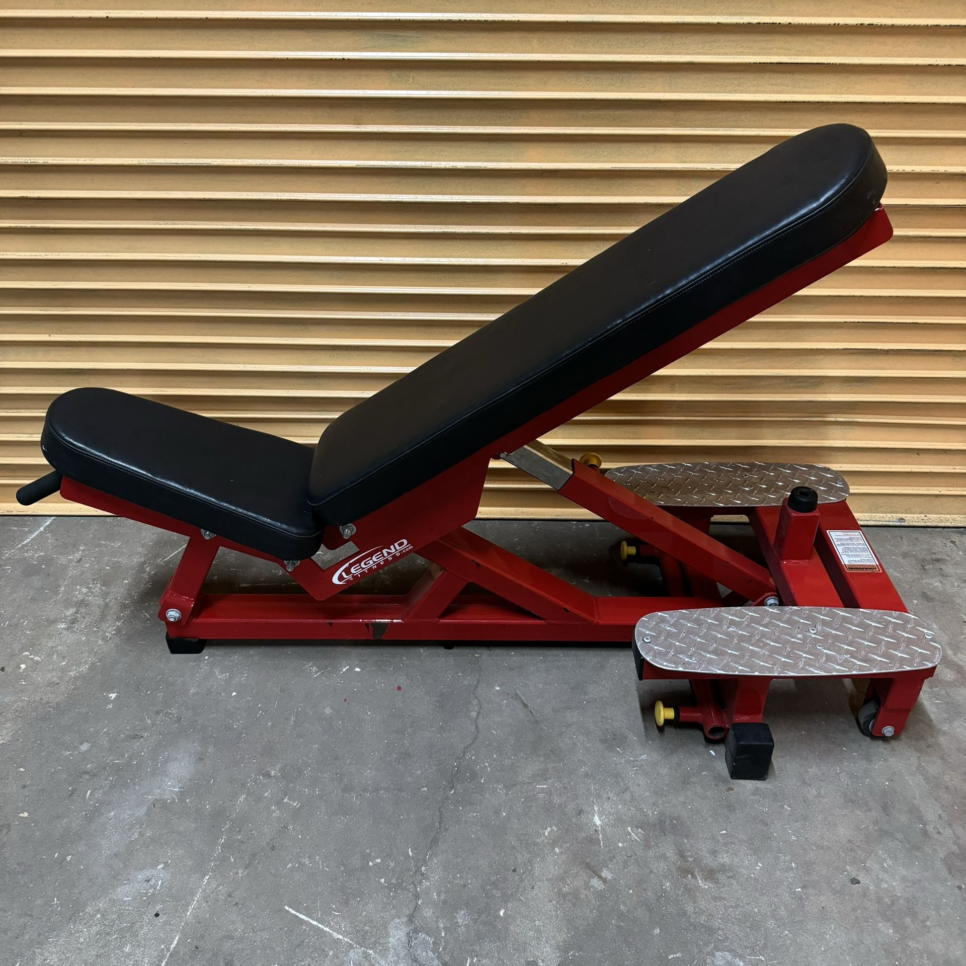 Legend Fitness Full Commercial Adjustable Weight Bench With Spotter Platform - Extremely Overbuilt- Gym Equipment