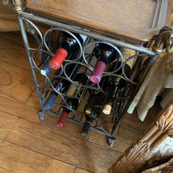 Equestrian Metal Wine Rack 