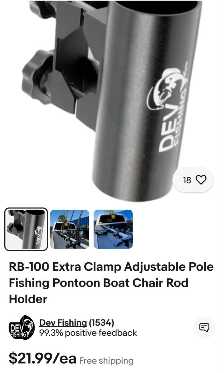 Fishing pole clamp adjustable  