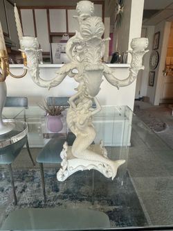 Seletti Burlesque Mermaid White 5-arm candelabrum