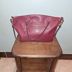 Coach Prairie Pebbeled Leather Satchel 