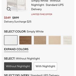 Pottery barn, crib with Matress