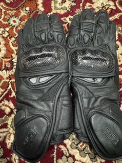 New Black leather motorcycle Glo Black Leather Motorcycle Gloves