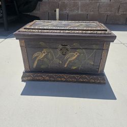 antique-style  wooden chest