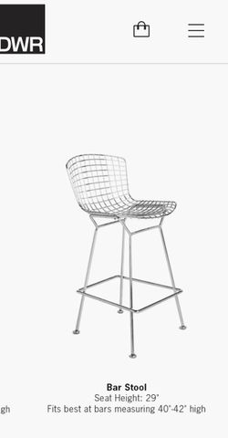 Bertoia Bar Stool by Knoll - set of 4