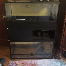 2 Terrariums With Tank Stand 