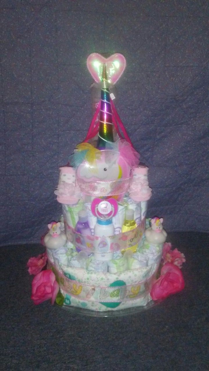 Unicorn diaper cake