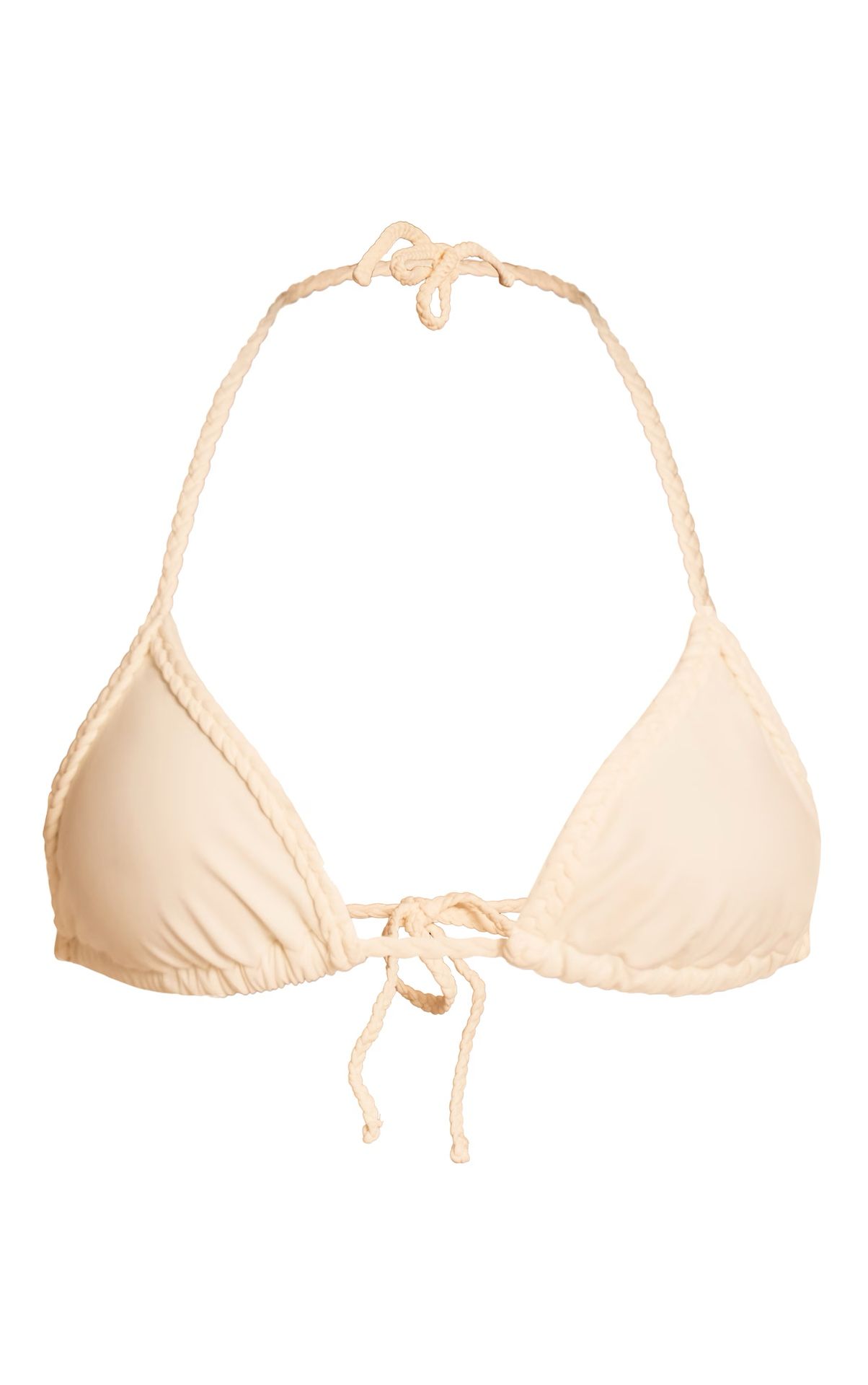 Pretty little thing cream devore triangle bikini top-8 uk (4) usa