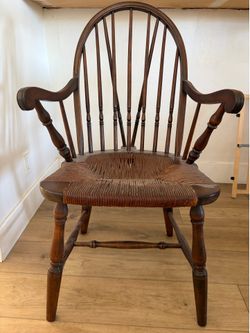 Mid Mod Solid Wood Spindle Back Chair