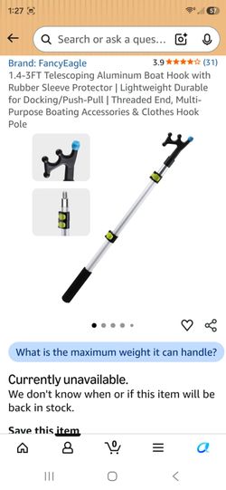 1.4-3FT Telescoping Aluminum Boat Hook with case and many more items on my page