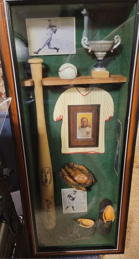 1906 Bread Card Walter Johnson Shadow Box