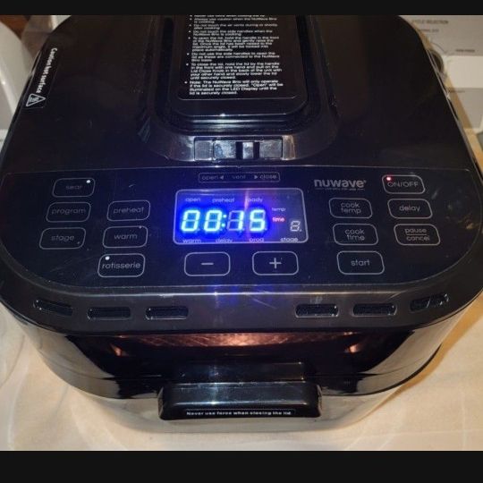 Nuwave Brio 10 Qt Air Fryer 37101 Like New Airfryer Cooking