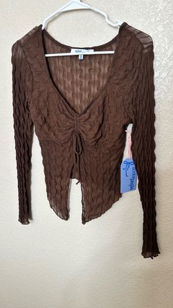 Mesh brown shirt Small