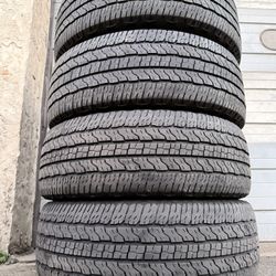 4 Used 245/65/17 Goodyear Wrangler Tires 