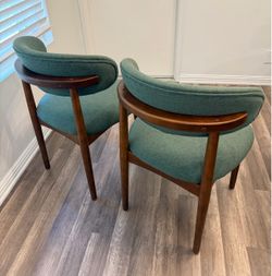 Green Mid Century Dining Chairs- brand new