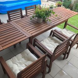 IKEA Aplarro Drop Leaf Outdoor Table And 4 Chairs