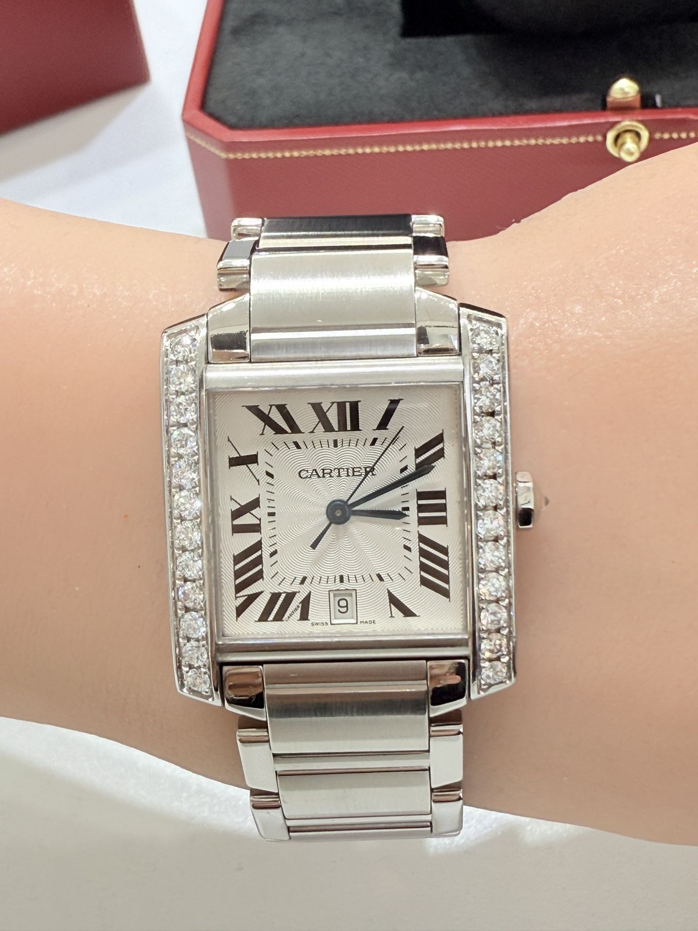 Pre Owned Cartier Tank Francaise Medium Size Model 2302 