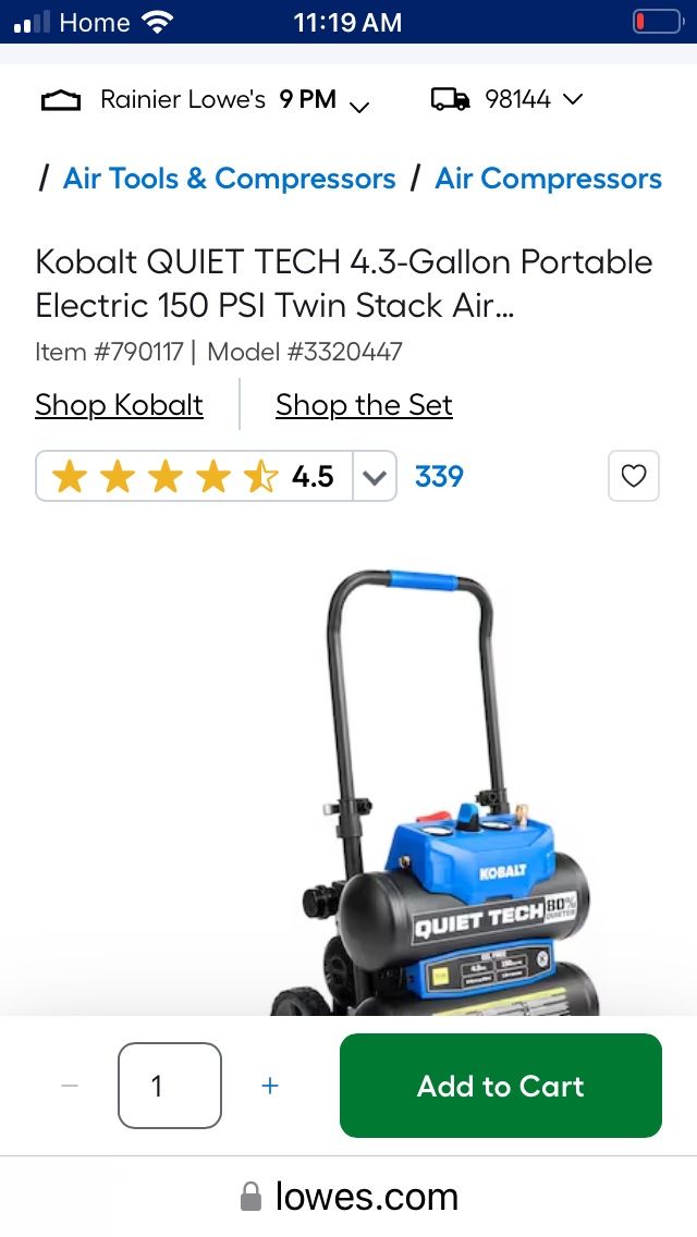 Kobalt Quiet Tech