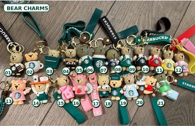 Starbucks Bear Charm Keychains