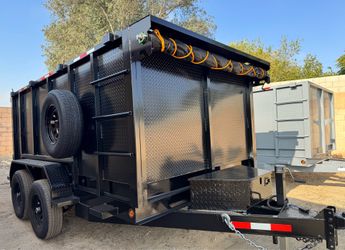 Brand New 12ft Long SCISSOR LIFT Hydraulic Dump Trailer FULLY LOADED 💪🏻