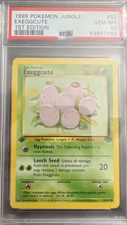 1999 Pokemon Jungle Exeggcute Psa 10 1st Edition #52