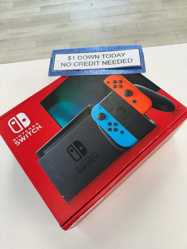 Nintendo Switch V2 With Neon Blue And Neon Red Joy con US Version