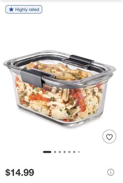 Rubbermaid Brilliance BPA Free Airtight Food Storage Containers with Lids, Set of 4 (4.7 Cup)