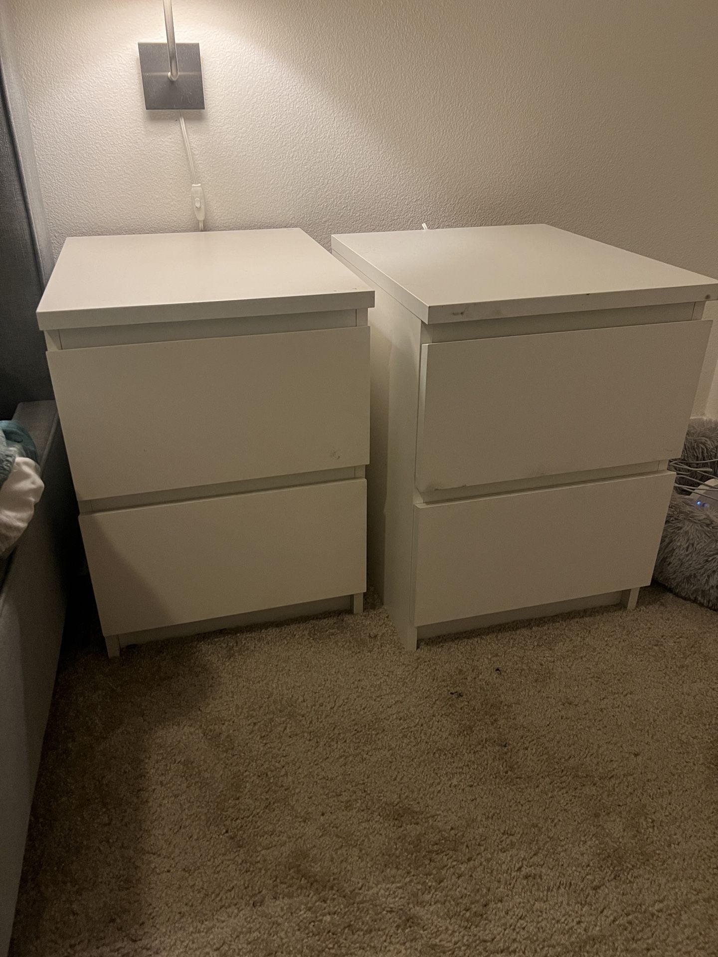 IKEA Malm White Nightstands for Sale in Santa Ana, CA OfferUp