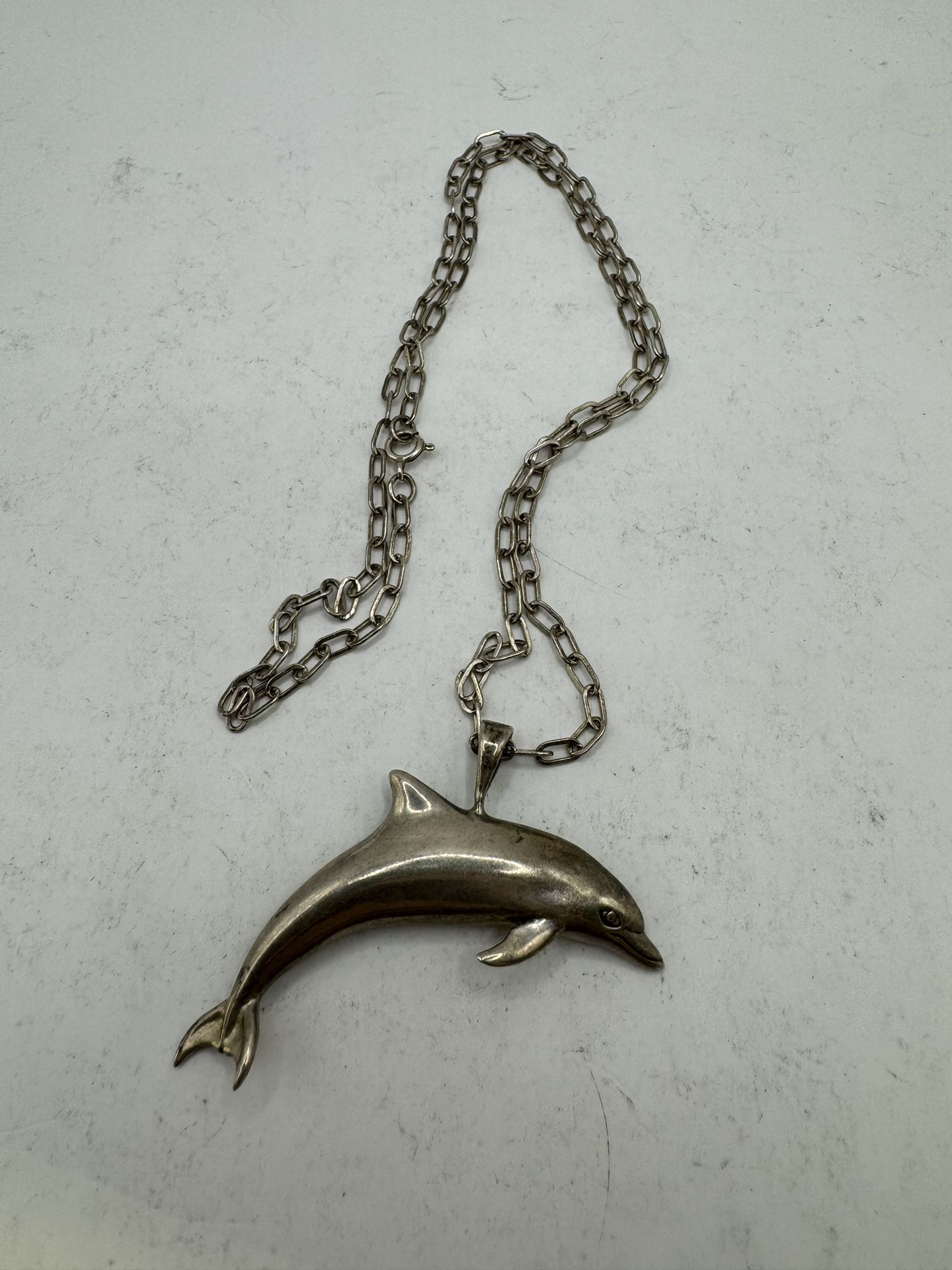 Sterling Silver Dolphin Necklace 