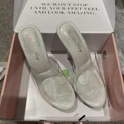 Clear Heels Size 8