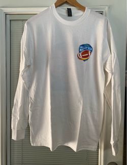 Gildan Valley View 25 Football Graphic Long Sleeve Shirt White Size M