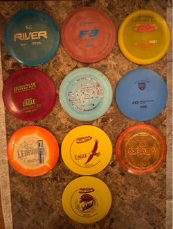 Lot of 10 Used Disc Golf Discs Fairway drivers 7 speeds