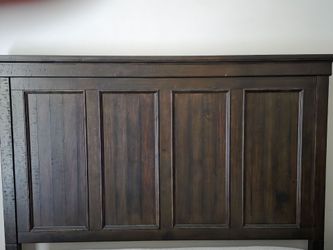 Dark Wood Panel Bedroom Set