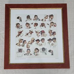 Vintage Picture In Frame "Day In The Life Of A Boy"