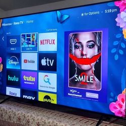 🟡SMART  TV   HISENSE   75"  4K  ROKU   LED  HDR   DOLBY   VISION   FULL  UHD  2160p🟢 ( NEGOTIABLE  )🟣  FREE   DELIVERY 🔴